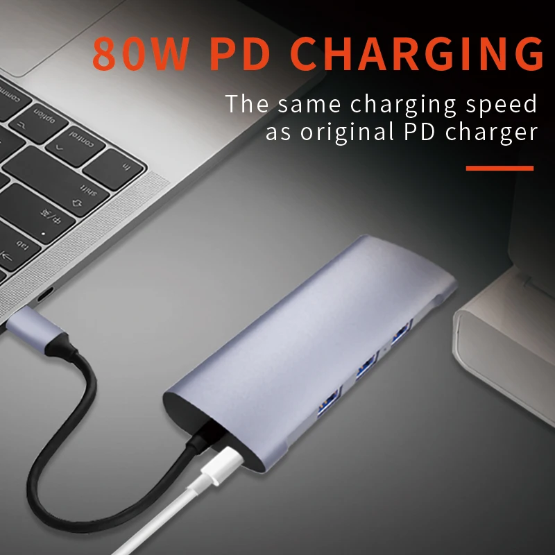 USB концентратор DataRoad 11 в 1 Тип C для мульти 3 0 ноутбука MacBook Pro PD HDMI RJ45 адаптер док