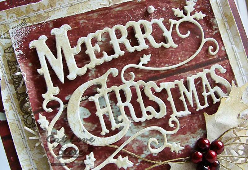 Description Picture 4 of itemMerry Christmas Words Metal Cutting Dies Scrapbooking Stencil Die Cuts Card Making Decorative Craft Embossing New Dies For 2019