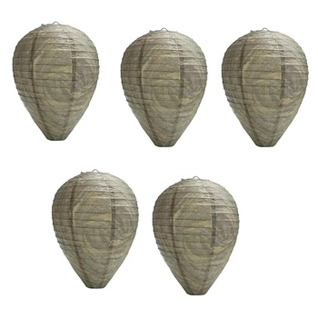 

5PCS Flying Hanging Wasp Bee Trap Fly Insect Simulated Wasp Nest Effective Pest Control Natural Non-Toxic