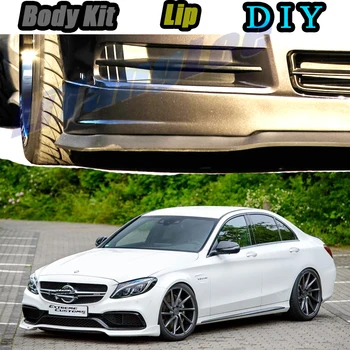 

Car Bumper Lip Front Spoiler Skirt Deflector For Mercedes Benz C C63 MB W202 W203 W204 W205 Modified Body Kit VIP Hella Flush