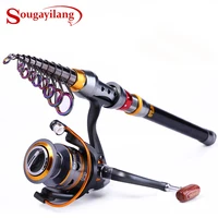 Sougayilang 1.8-3.6m canna da pesca telescopica e 11BB mulinello da pesca mulinello da viaggio portatile canna da pesca Spinning canna da pesca combinata