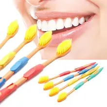 4 шт./компл. двойной Ultra Soft бамбукового угля нано щетка Зубная щетка для ухода за полостью рта ультра тонкого помола мягкое антибактериальное электрическая зубная щетка, способный преодолевать Броды для взрослых