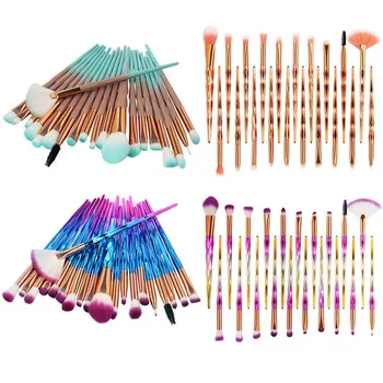

20Pcs Beauty Make Up Brush Powder Foundation Blush Blending Diamond Makeup Brushes Set Eye shadow Lip Cosmetic