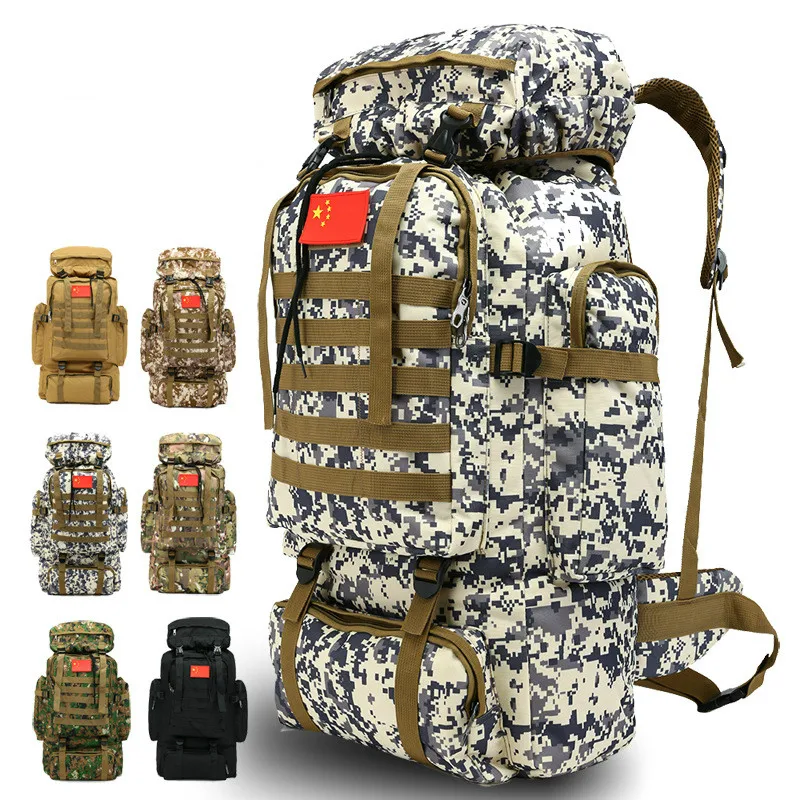 70L 800D наружные походные сумки военные тактические камуфляжные походные рюкзаки водонепроницаемые регулируемые Рюкзаки большой емкости