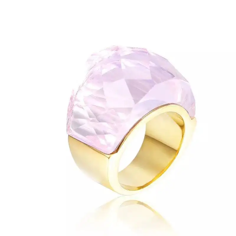 Finger Rings Stainless Steel CZ Stone 6MM Width Fit Formal Party Accessories fashion rings crystal rings bohemian rings