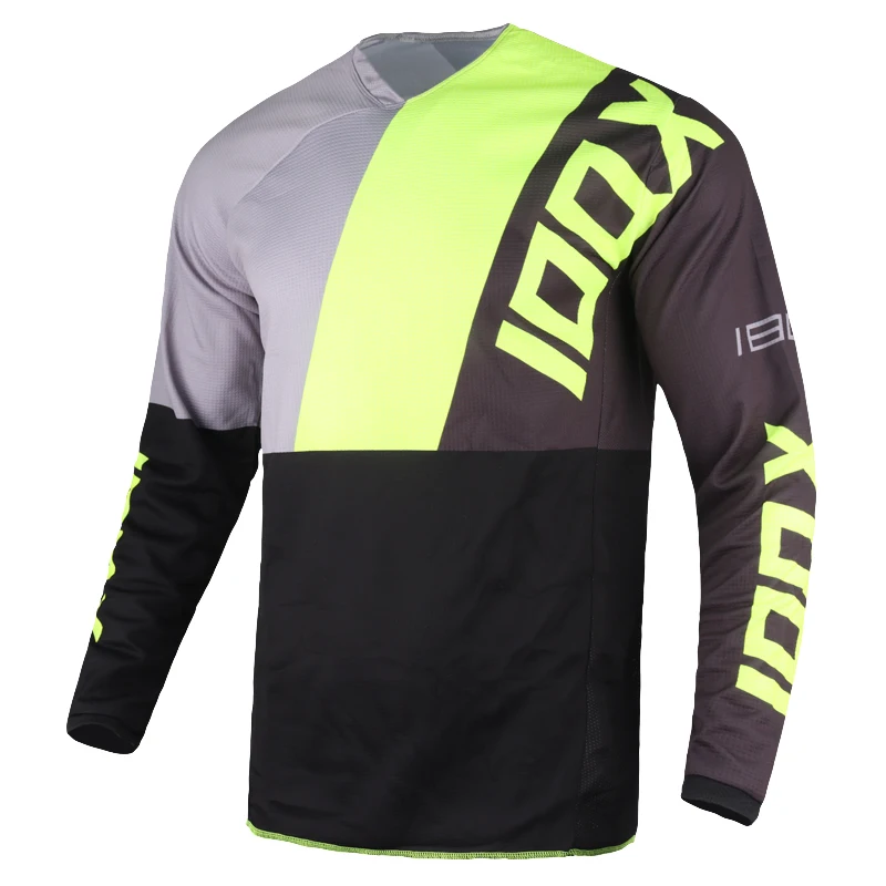 

Motocross Jersey IOQX 180 Race Long Sleeve Mountain MX Dirt Bike Offroad Cycling Motorcycle Street Moto Black Clothes Mens