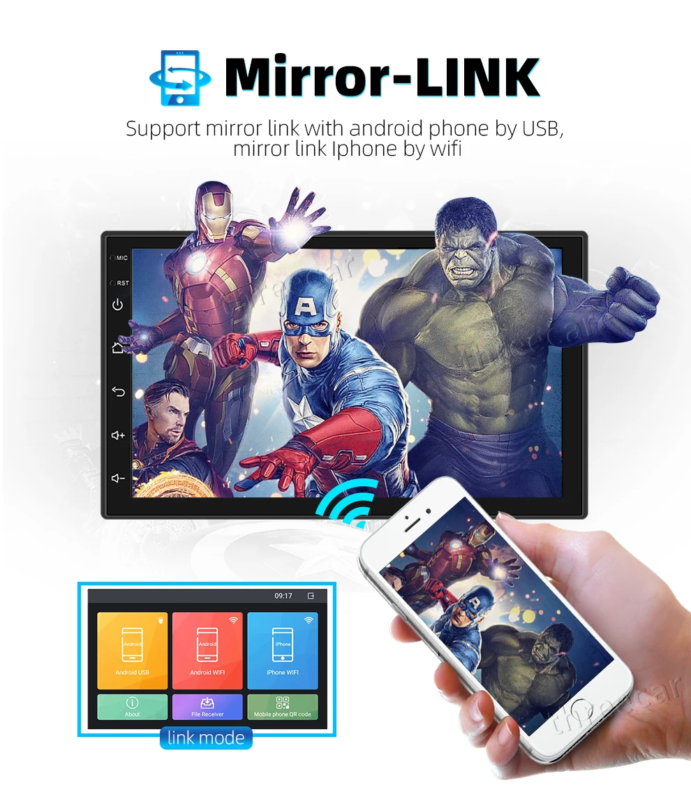 7 ''универсальная GPS навигация Bluetooth 2 Din автомобильное радио Android 8 1 Wifi