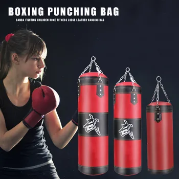 

Thai Boxing Punching Bag Sandbag Muay with Gloves Kickboxing Empty Pillar for MMA Easy Safety Exercise Accessories