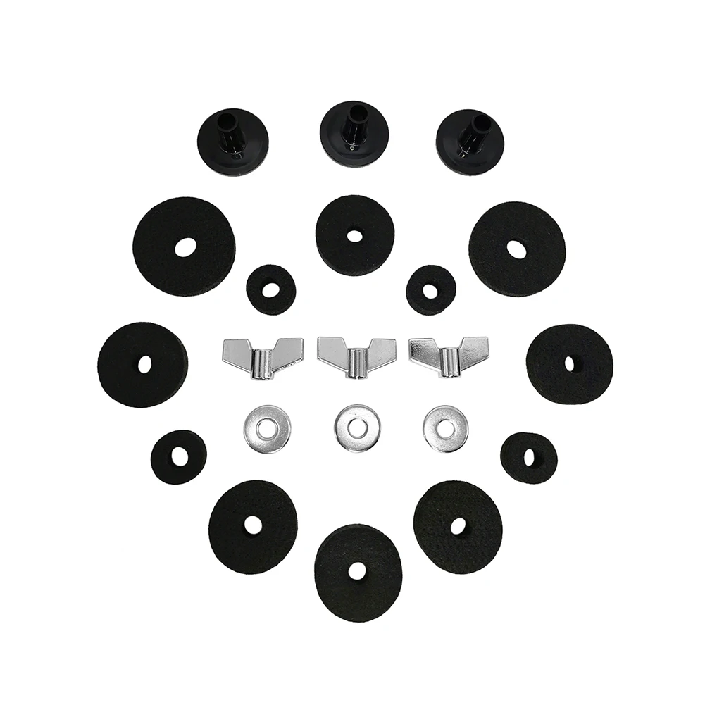 

21Pcs Cymbal Stand Sleeves Cymbal Felts with Cymbal Washer Base Wing Nuts Replacement for Drum Set Accessories Monden Hot N7