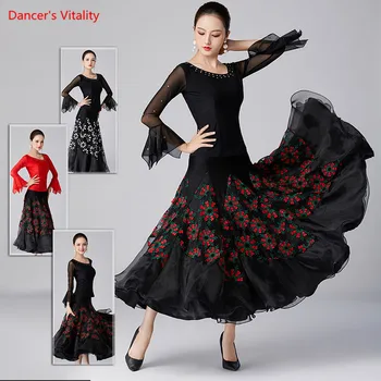 

Long Sleeves Ballroom Dress Standard Ballroom Dance Dresses Dance Wear Waltz Dance Costumes Sexy Tango Dance Dress