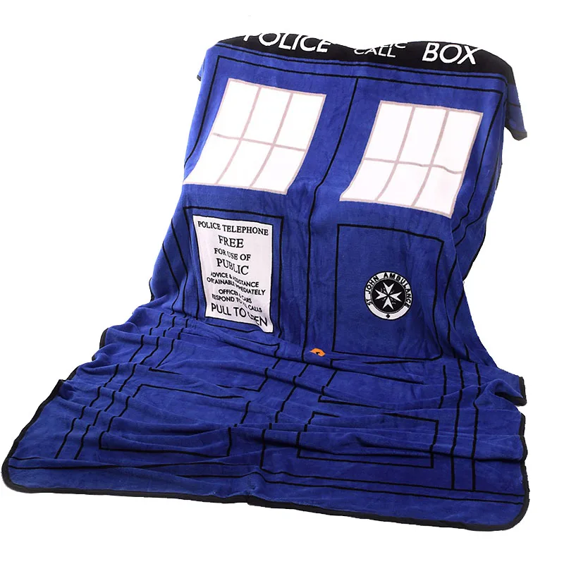 Home-Textile-Quilt-Doctor-Who-Tardis-Anime-Blanket-Sofa-Flannel-Fleece-Fabric-Throw-Bedspread-Cover-