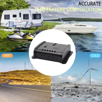 

2020 New Solar Charge Controller 4-stage Charging 12V 10A Regulator Output Solar Panel PV Regulator