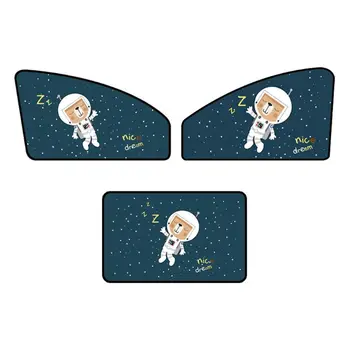 

Car Magnetic Sunshade Curtains Cartoon Side Window Shade Sun Insulation Block H4GC