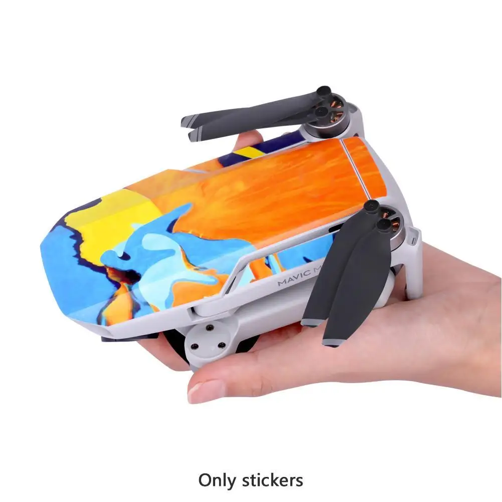Flash Sale BKJ 1PC Colorful PVC Stickers Mini Waterproof Skin For Drone For Mavic accessories Body Mini Remote Protector Control Arm Q0W9 