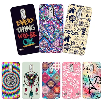 

Soft Silicone Printed Cell Phone Case Cover For ZTE Blade X5 D3 5.0" Colorful Back Covers cute Cartoon Flower pattened Case