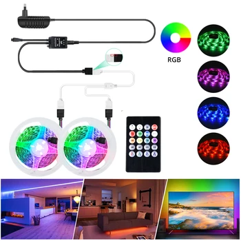 

LED Strip Light RGB 5050 SMD 2835 Lighting Led Light Strip Ideas Diode Tape Flexible Ribbon DC12V Music Sync Christmas Decoratio