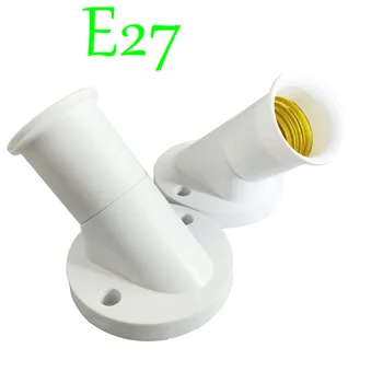 

E27 Socket Socket 45Degree Tilt Screw Bulb Base Wall Socket Adapter Converter Garden Lamp Holder AC 250V 6A Lighting Accessories