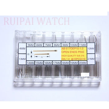 

Watch Bracelet Split Pins Assortment (180PC) Diameter 1.0mm Sizes 4-21mm