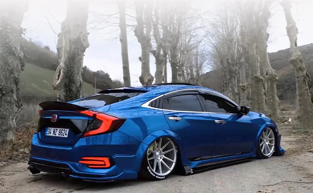 AITWATT для Honda Civic белый спойлер до ABS Неокрашенный пластик грунтовка цветной спойлер задний багажник губы крыло автомобиля Стайлинг