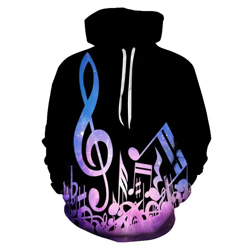 2019 parejas Piano Hoody moda msica nota Steetwear sudadera 3d pulver Harajuku manga larga sudaderas|Толстовки и свитшоты| |