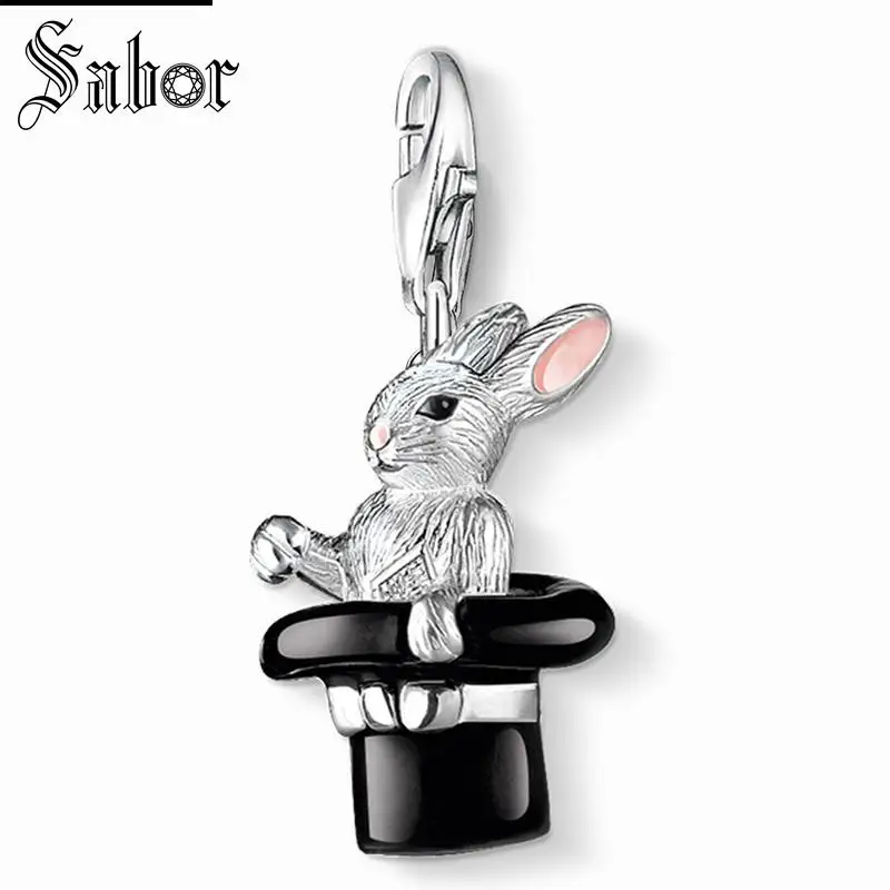 Шарм подвеска в виде кролика из шляпы фомаса Подарочные ювелирные изделия для