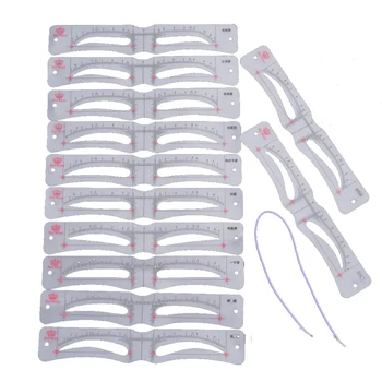 

12PCS Pro Reusable Eyebrow Stencil Set Drawing Guide Card Eyebrow Template Shaping Tool DIY Shaping Grooming Wholesale