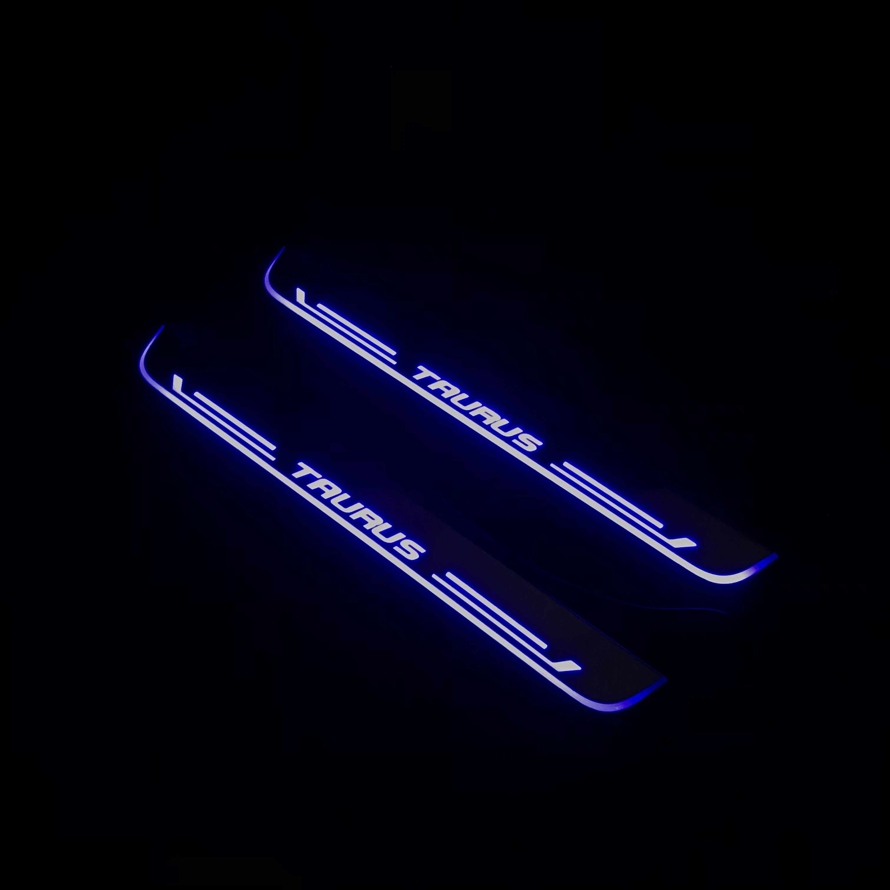 RQXR светодиодные движущиеся двери scuff для Ford aurus dynamic порога пластина плоская подкладка накладка течёт/неподвижный светильник, 2 шт