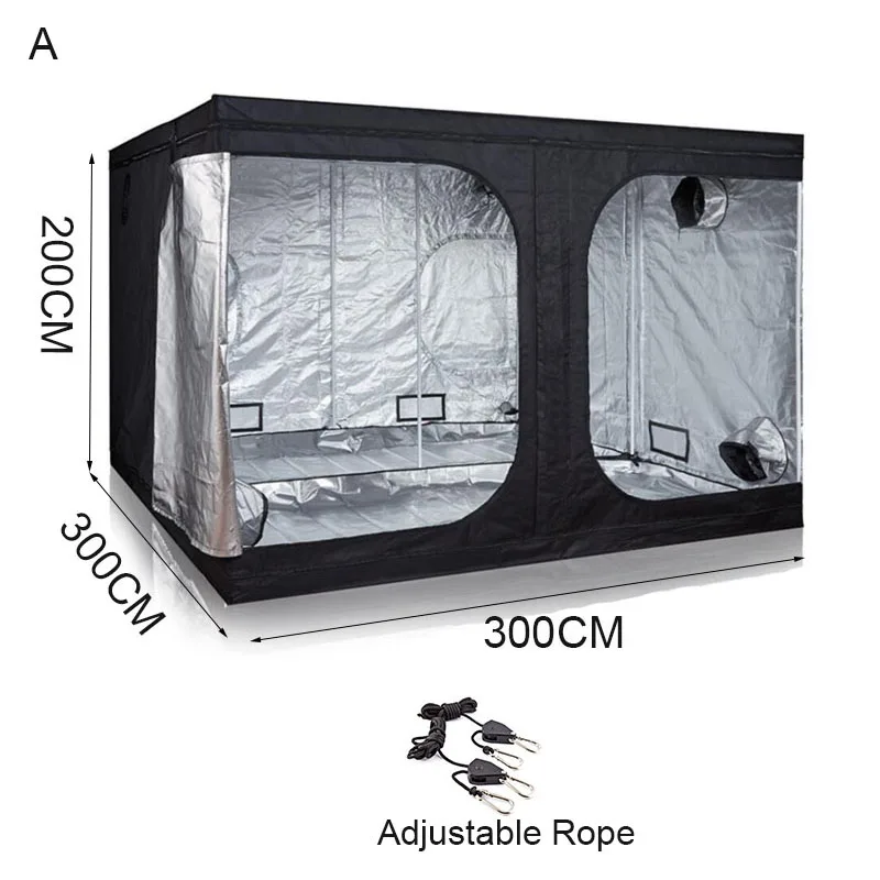 BEYLSION 300*300*200 см тент для выращивания растений, тент для выращивания растений, запчасти для лампы для выращивания растений в помещении, палатки для выращивания растений, система посадки для теплицы - Испускаемый цвет: A Without Glasses