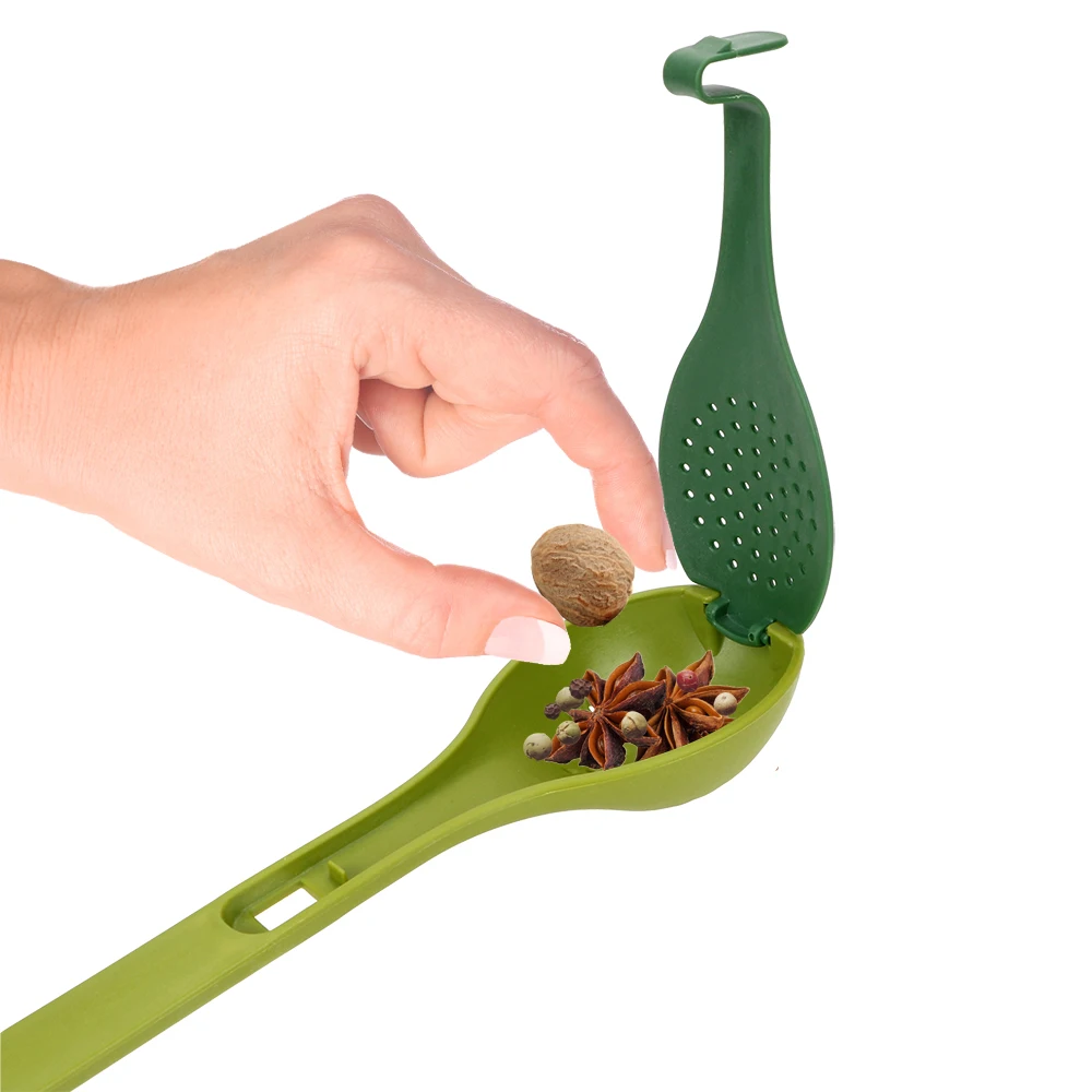 Spice Packet Filter Spoon Long Handle Soup Spoon Multi-purpose Condiment Boiled