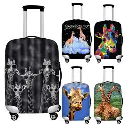Пылезащитный чехол для чемодана с жирафом для путешествий, чехол для багажника, чехол для чемодана 18 ''-32'', водонепроницаемый защитный чехол