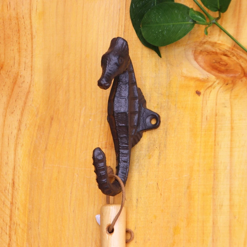 

Nordic Cast Iron Seahorse Decorative Hook Key Storage Hanging Wall Creative Retro Shelf Porch Hanging Clothes