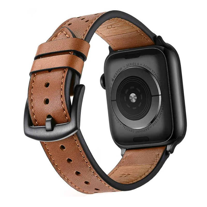 Ремешок из натуральной кожи для apple watch band 42 мм 38 44 40 браслет iwatch series 5/4/3/2/1