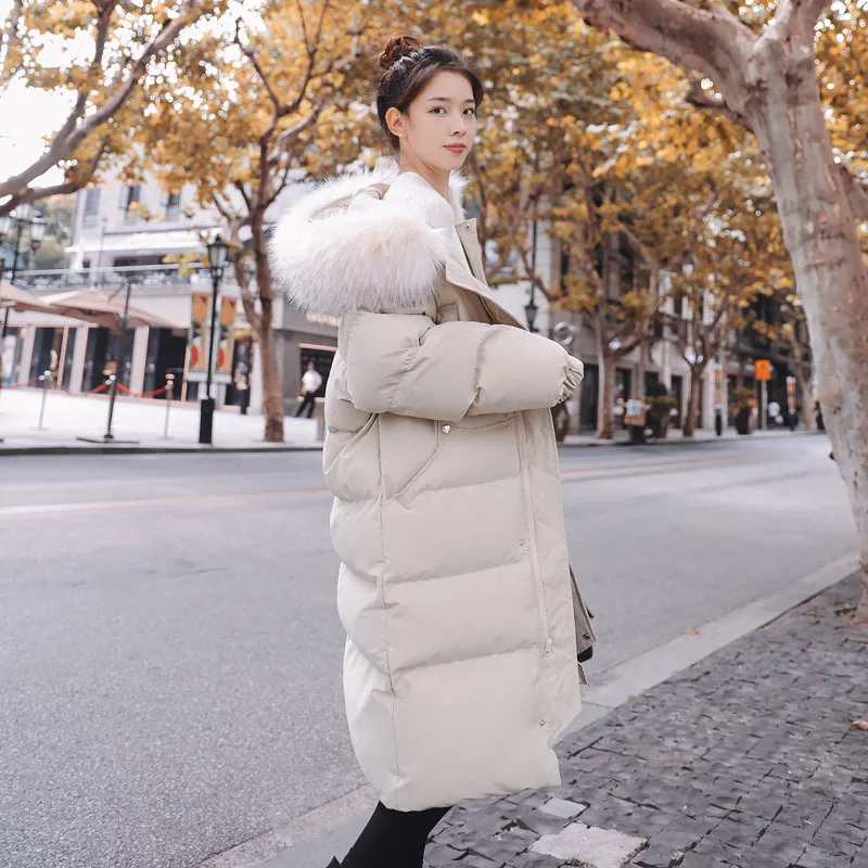 

Photo Shoot Cotton-padded Jacket 2020 New Style Winter Korean-style Loose Thick Mid-length down Feather Cotton-padded Clothes Co