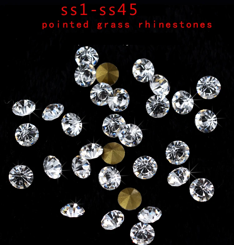 WHOLESALE Lot TOP Quality Crystal Rhinestones 1440pcs Pointed Foiled Back