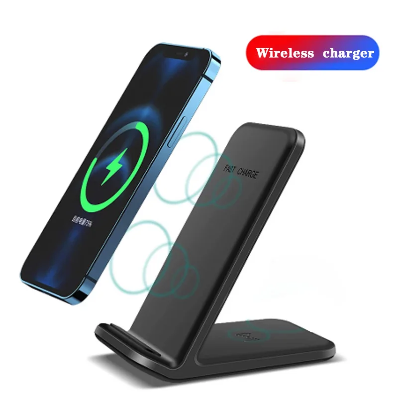 10 Вт Qi Беспроводное зарядное устройство Подставка для iPhone 12 11 Pro XS MAX XR X Samsung S20 S10
