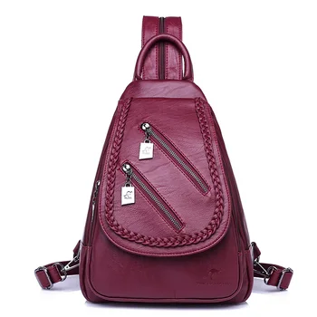 

MANHAN Backpack Female Fashion Solid Women Backpack High Quality PU Leather Backpack Women 2020 New Backpack School Bags