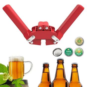 

1x Beer Bottle Capper Manual Twin Lever Beer Bottle Capper Red Bottle Crown Sealer for Home Brewing Beer Bottle Easy To Cap
