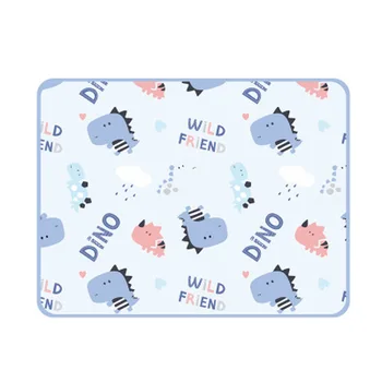 

3-layer Baby Crib Mattress Diaper Pad Breathable Washable Newborns Cartoon Pattern Waterproof Changing Mat Changing Pads Covers
