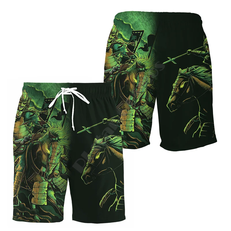 PLstar Cosmos Street Casual Shorts Men Summer Mask Tattoo Printed 3d Shorts Harajuku Casual Elastic Waist shorts