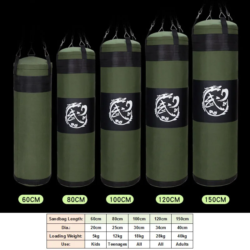 Боксерский боксерский мешок 150 см, 40 кг, боксерский мешок Sanda для взрослых, боксерский мешок для фитнеса Muay Thai Taekonda, боксерский бокс для спортзала, студии