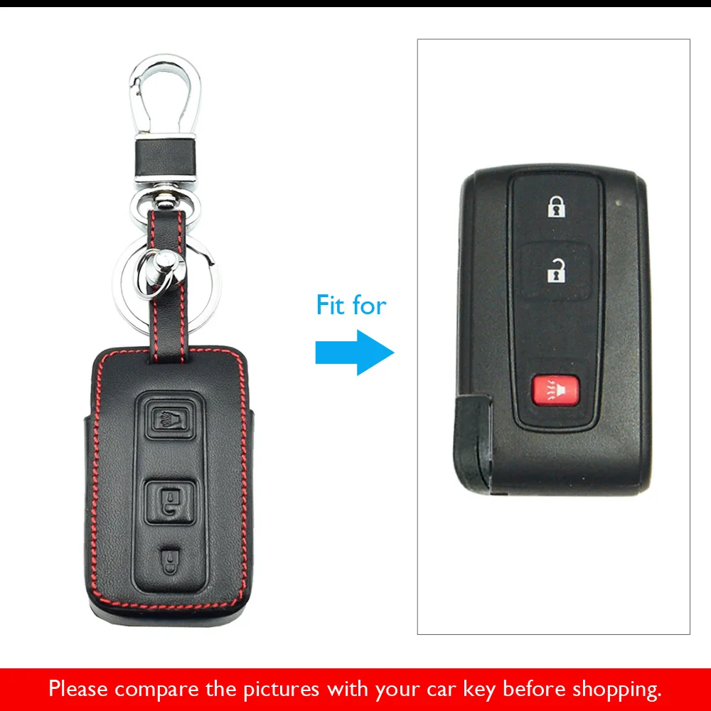 ATOBABI кожаный чехол для ключей автомобиля для Toyota Prius 2004 2005 2006 2007 2008 2009 смарт-пульт дистанционного управления Fob чехол Защитный брелок сумка