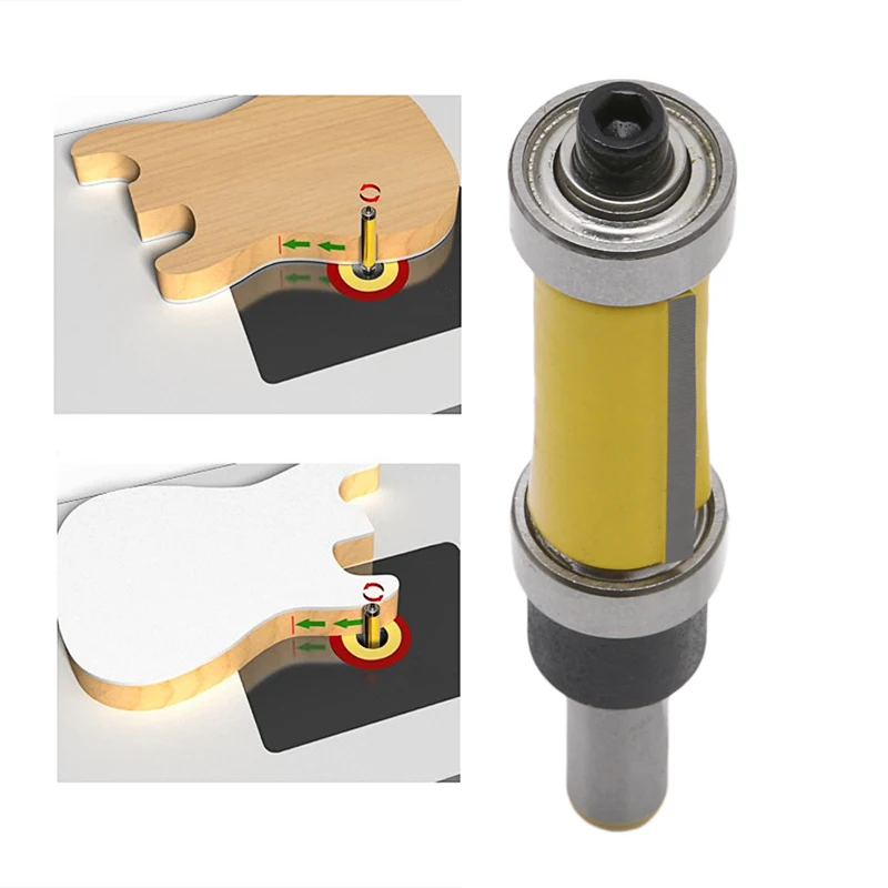 

Drop Shipping 1pc 1/4'' Shank Top &Bottom Bearing Flush Trim Router Bit For Woodworking