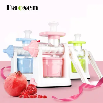 

Baosen Manual Juicer Pomegranate Juice Squeezer Grape Orange Cucumber Handle Juice Machine Ice Cream Maker Kitchen Gadgets