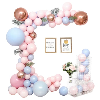

108PCS Macaron Pink Pastel Latex Balloons arch Kit 10'/18' Foil Balloon Birthday Wedding Baby shower Party Decor Baloon Supplies