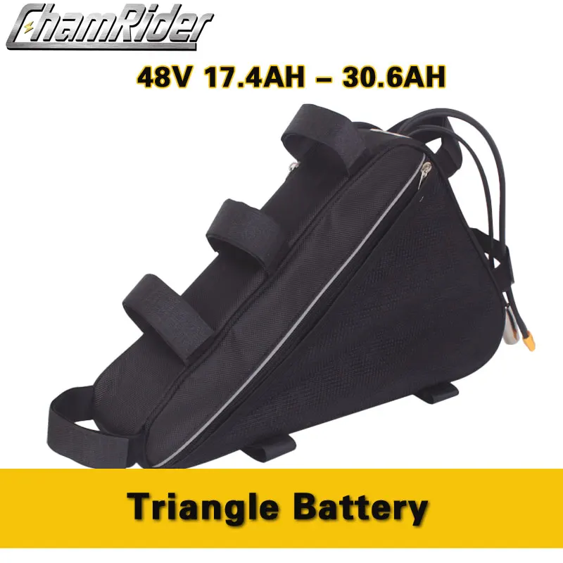 Buy ANZ Chamrider Original ebike Battery Triangle Frame Bag 48V 20AH 30AH 30A 40A BMS 500W 750W 1000W 1500W Electric bike Battery bafang 
