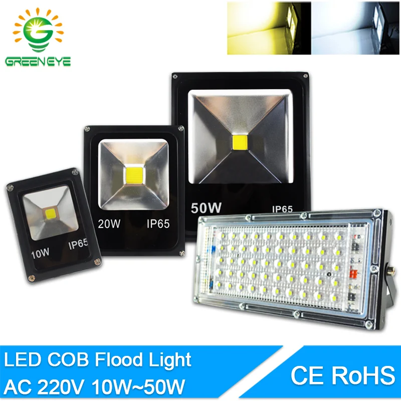 

LED Flood Light Outdoor 50W 20W 10W led floodlight Wall lamp IP65 Waterproof Garden 220V RGB Lighting Square Lamp LED Spot Light