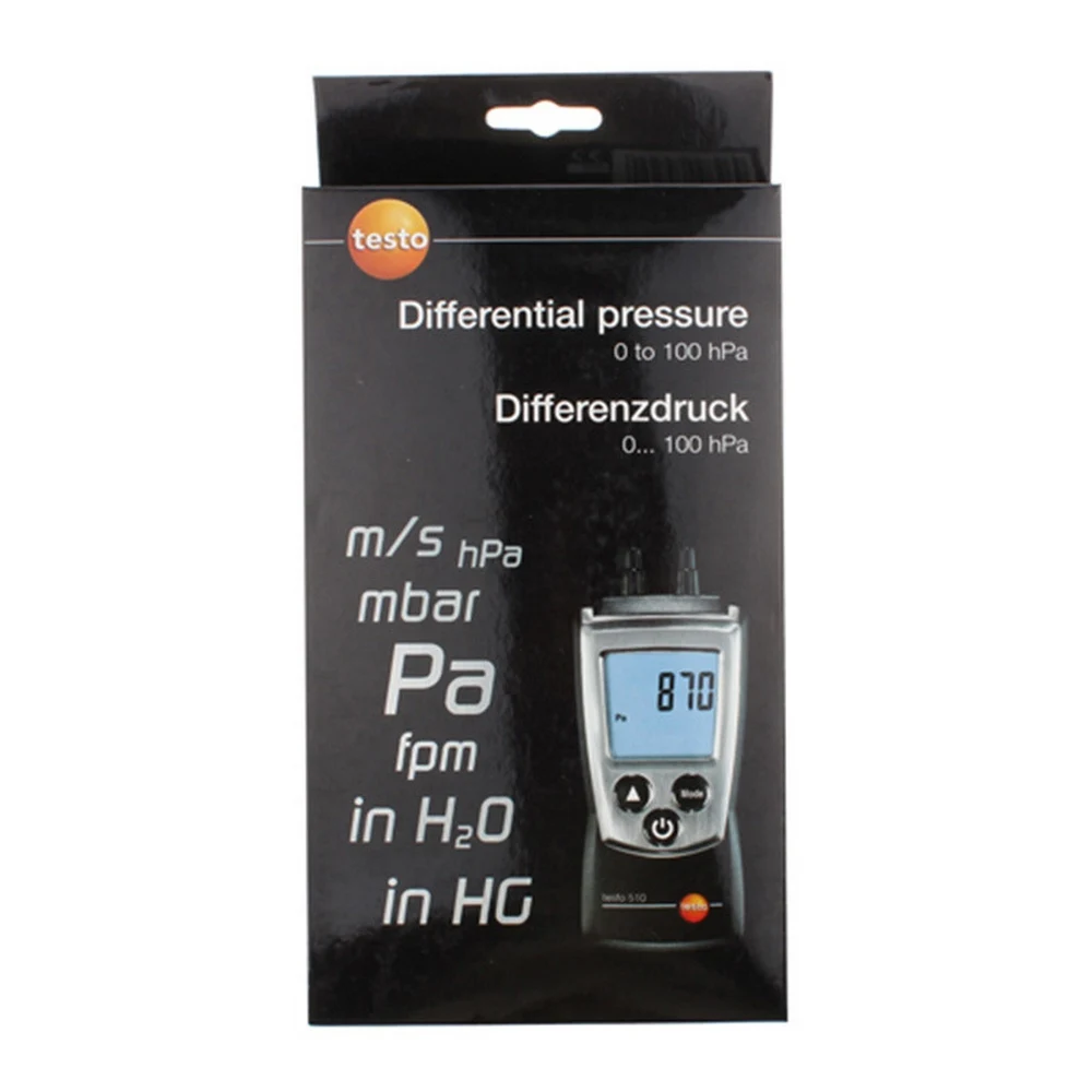 Misuratore Di Pressione Differenziale Testo 510 Mini Termometro Portatile Digitale Micro Manometro Ad Alta Precisione Di Grado Industriale