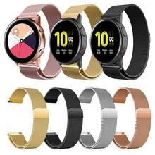 Galaxy Watch 42 46 мм наручный ремешок для samsung Active2 44 мм 40 мм SM-R820 R830 металлический ремешок браслет S3/Active 2 миланские Ремешки для наручных часов
