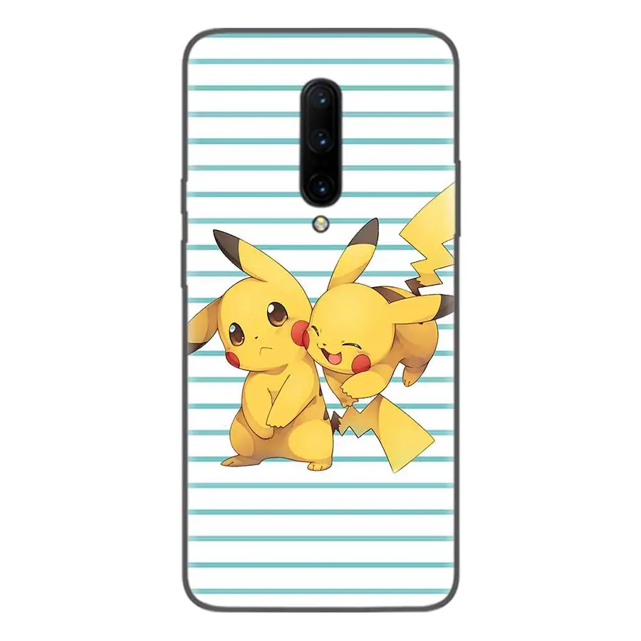 Pikachue Карманный Монстры черный чехол для телефона Oneplus 1+ 7 Pro 6T 5 5T 3 3T 7Pro художественный Подарочный узор индивидуальная Обложка Мода