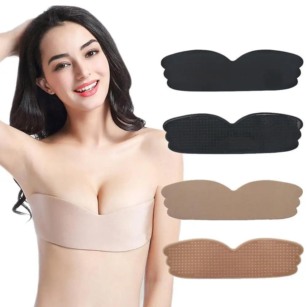

Bio-gel Breathable Bra Butterfly Wing Kiss Gathers Ultra-light Silicone Bra Self Adhesive Bandage Blackless Solid Bra